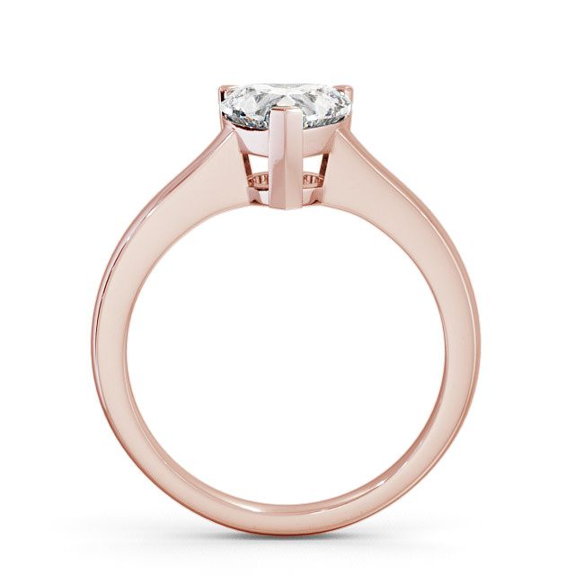 Heart Diamond Engagement Ring 9K Rose Gold Solitaire - Sanna ENHE3_RG_UP