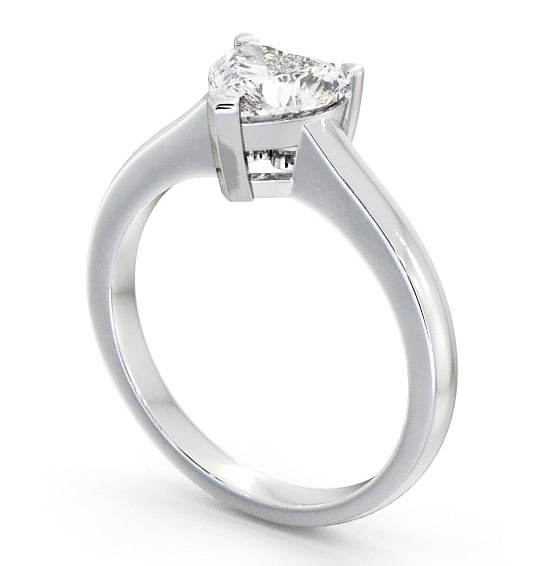 Heart Diamond Engagement Ring 18K White Gold Solitaire - Sanna ENHE3_WG_THUMB1