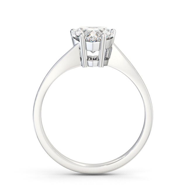 Heart Diamond Engagement Ring Platinum Solitaire - Zelah ENHE4_WG_UP