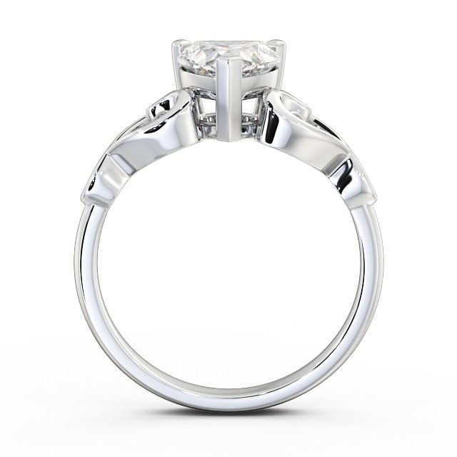 Heart Diamond Engagement Ring 18K White Gold Solitaire - Jenina ENHE6_WG_UP