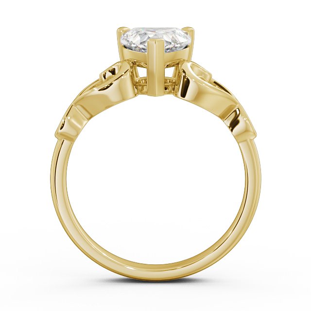 Heart Diamond Engagement Ring 9K Yellow Gold Solitaire - Jenina ENHE6_YG_UP