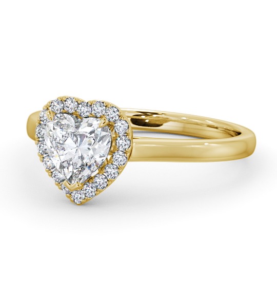  Halo Heart Diamond Engagement Ring 18K Yellow Gold - Milford ENHE9_YG_THUMB2 