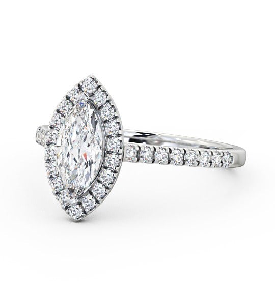  Halo Marquise Diamond Engagement Ring 9K White Gold - Millie ENMA10_WG_THUMB2 