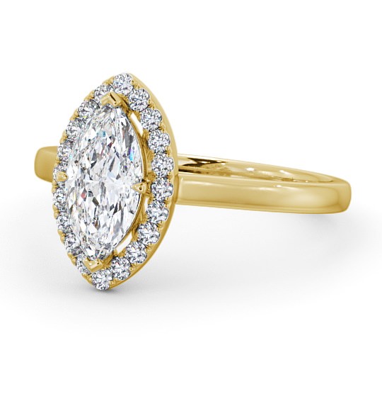  Halo Marquise Diamond Engagement Ring 9K Yellow Gold - Rossella ENMA11_YG_THUMB2 