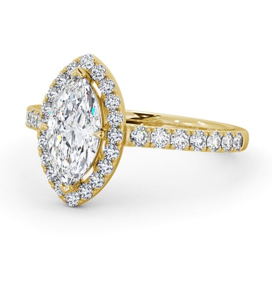  Halo Marquise Diamond Engagement Ring 18K Yellow Gold - Sonata ENMA12_YG_THUMB2 