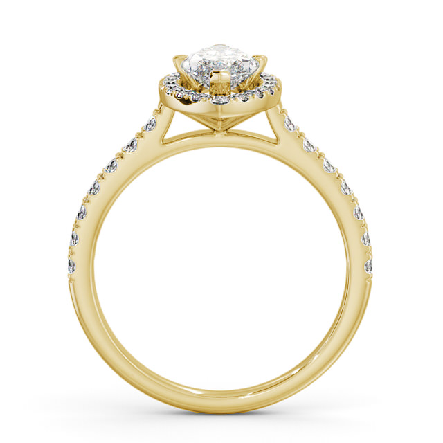 Halo Marquise Diamond Engagement Ring 18K Yellow Gold - Sonata ENMA12_YG_UP