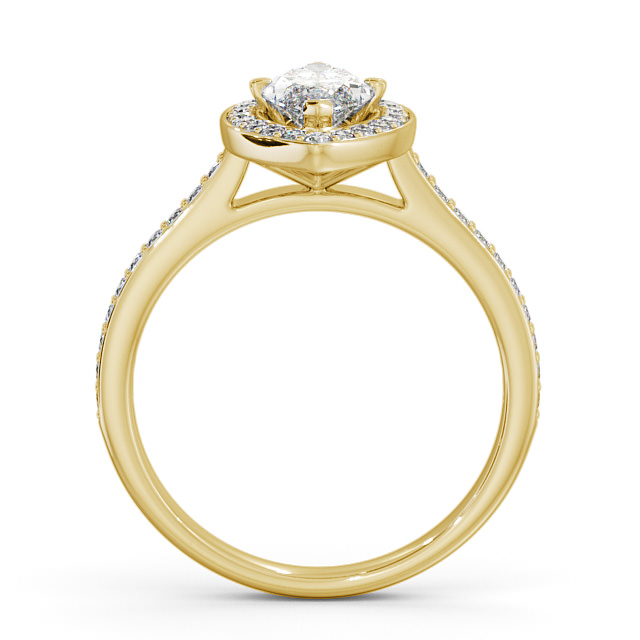 Halo Marquise Diamond Engagement Ring 18K Yellow Gold - Portrel ENMA13_YG_UP