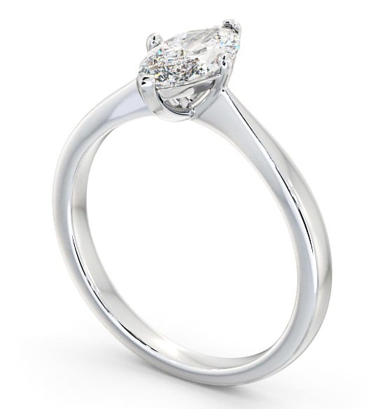 Marquise Diamond Engagement Ring 18K White Gold Solitaire - Calanais ENMA15_WG_THUMB1