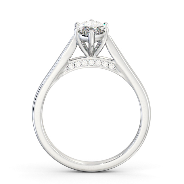 Marquise Diamond Engagement Ring 18K White Gold Solitaire - Lidsey ENMA24_WG_UP