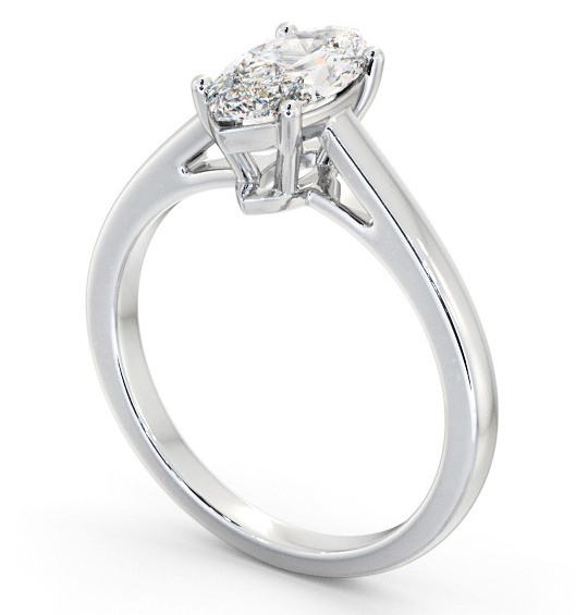 Marquise Diamond Engagement Ring 9K White Gold Solitaire - Nasam ENMA25_WG_THUMB1