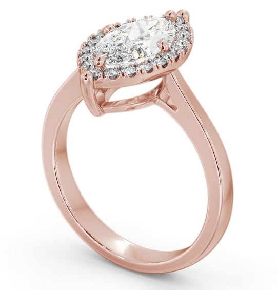  Halo Marquise Diamond Engagement Ring 9K Rose Gold - Wirdsley ENMA26_RG_THUMB1 