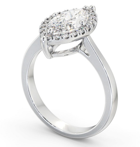 Halo Marquise Diamond Engagement Ring 9K White Gold - Wirdsley ENMA26_WG_THUMB1 