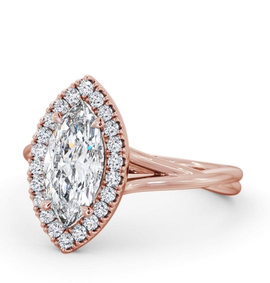  Halo Marquise Diamond Engagement Ring 9K Rose Gold - Nermina ENMA27_RG_THUMB2 