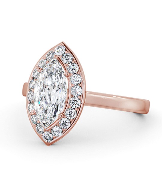  Halo Marquise Diamond Engagement Ring 9K Rose Gold - Maraig ENMA29_RG_THUMB2 