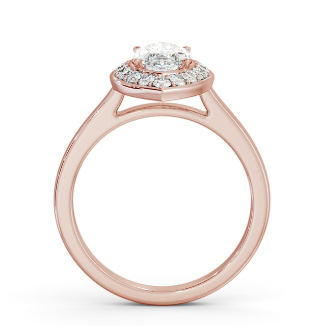 Halo Marquise Diamond Engagement Ring 9K Rose Gold - Maraig ENMA29_RG_UP