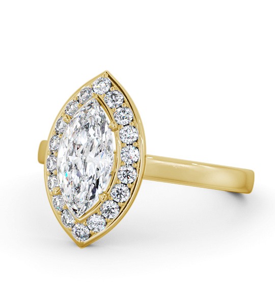  Halo Marquise Diamond Engagement Ring 9K Yellow Gold - Maraig ENMA29_YG_THUMB2 