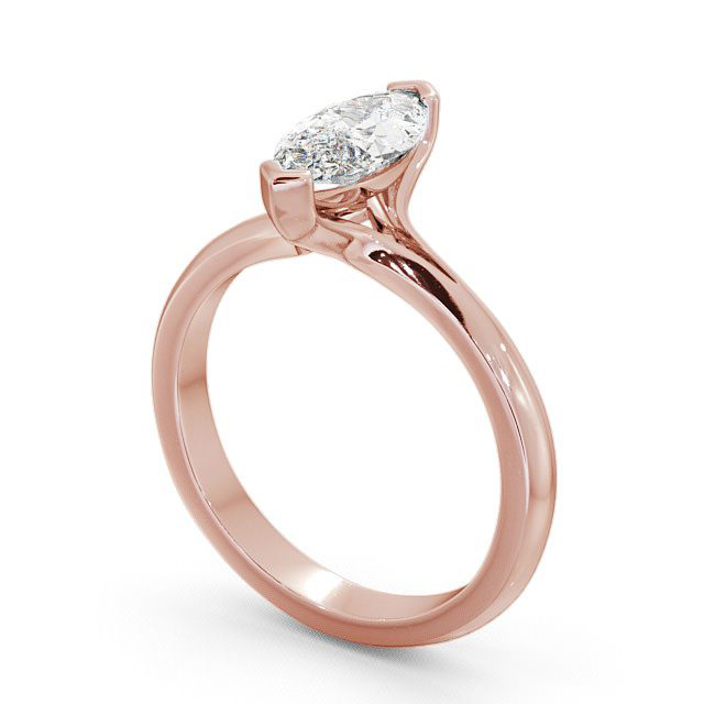 Marquise Diamond Engagement Ring 9K Rose Gold Solitaire - Hessay ENMA3_RG_SIDE