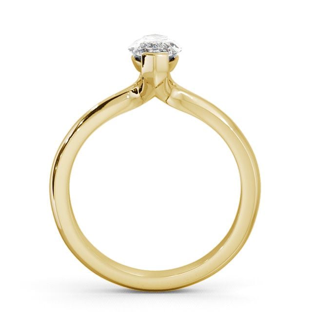 Marquise Diamond Engagement Ring 18K Yellow Gold Solitaire - Hessay ENMA3_YG_UP