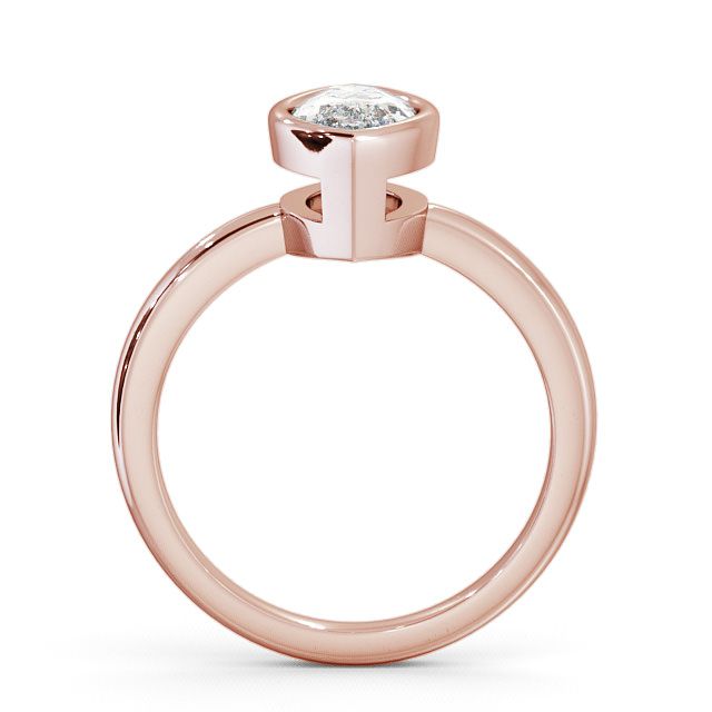 Marquise Diamond Engagement Ring 18K Rose Gold Solitaire - Langley ENMA4_RG_UP