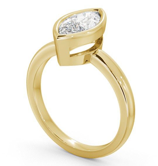 Marquise Diamond Engagement Ring 18K Yellow Gold Solitaire - Langley ENMA4_YG_THUMB1