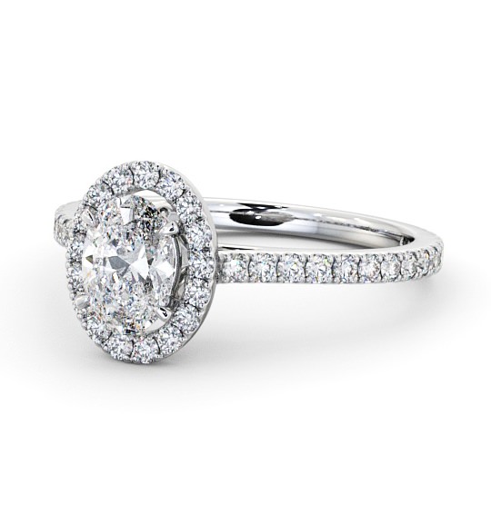  Halo Oval Diamond Engagement Ring Platinum - Astrelle ENOV15_WG_THUMB2 