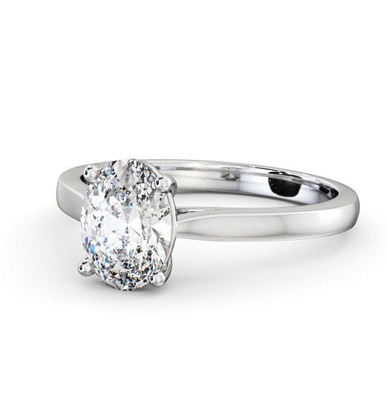  Oval Diamond Engagement Ring Platinum Solitaire - Bayles ENOV1_WG_THUMB2 