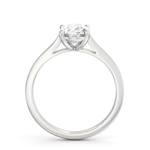 Oval Diamond Engagement Ring 18K White Gold Solitaire - Bayles ENOV1_WG_UP
