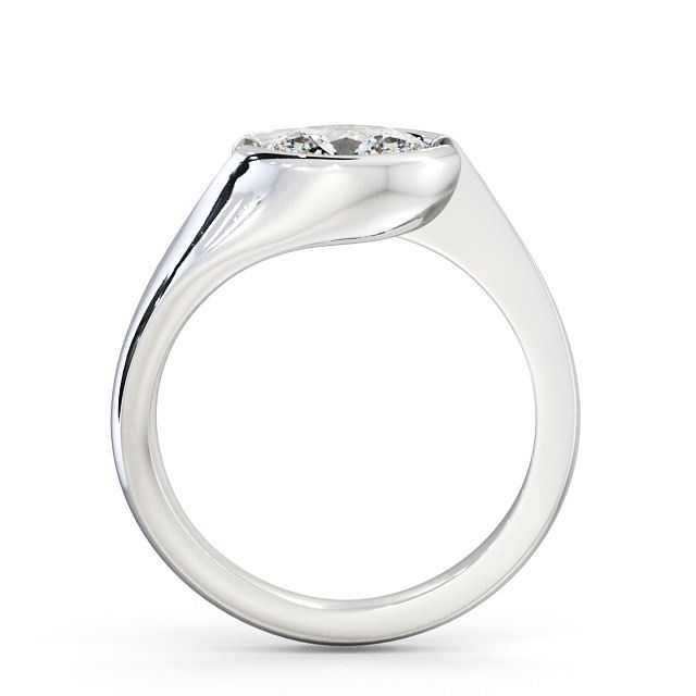 Oval Diamond Engagement Ring Palladium Solitaire - Serlby ENOV3_WG_UP