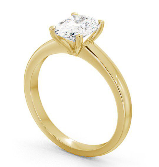 Oval Diamond Engagement Ring 9K Yellow Gold Solitaire - Leigh ENOV6_YG_THUMB1
