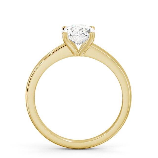 Oval Diamond Engagement Ring 18K Yellow Gold Solitaire - Leigh ENOV6_YG_UP