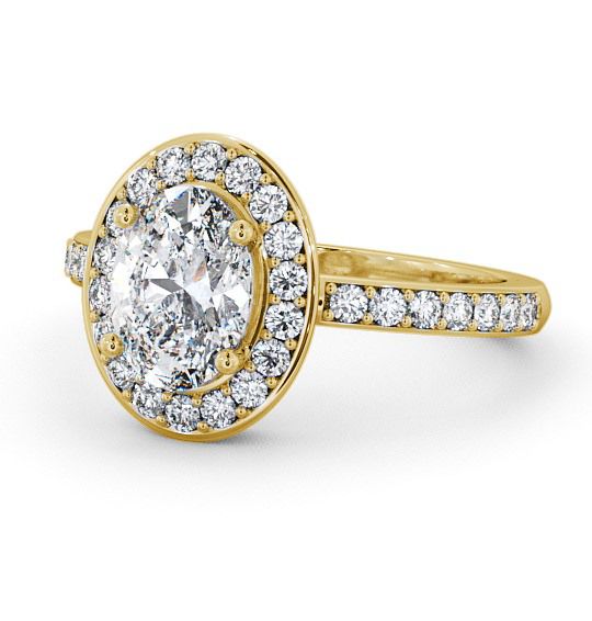  Halo Oval Diamond Engagement Ring 9K Yellow Gold - Addington ENOV8_YG_THUMB2 