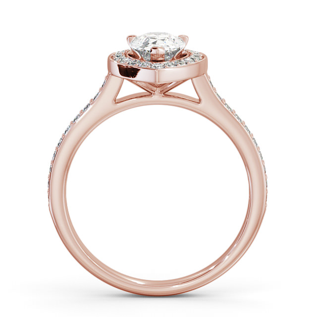 Halo Pear Diamond Engagement Ring 9K Rose Gold - Sophie ENPE20_RG_UP