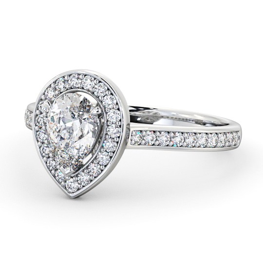  Halo Pear Diamond Engagement Ring 9K White Gold - Sophie ENPE20_WG_THUMB2 