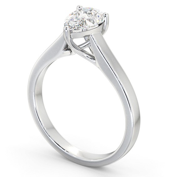 Pear Diamond Engagement Ring 9K White Gold Solitaire - Heathcote ENPE22_WG_THUMB1