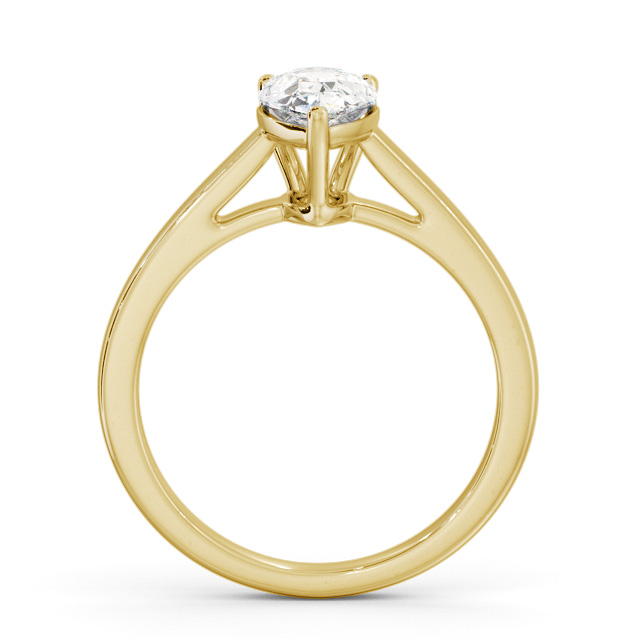 Pear Diamond Engagement Ring 18K Yellow Gold Solitaire - Sawley ENPE23_YG_UP