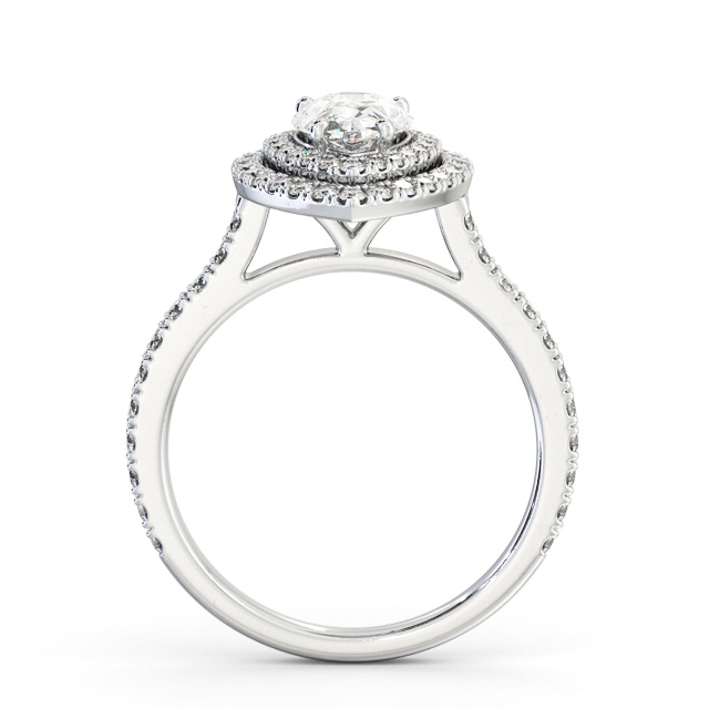 Halo Pear Diamond Engagement Ring Palladium - Montford ENPE26_WG_UP