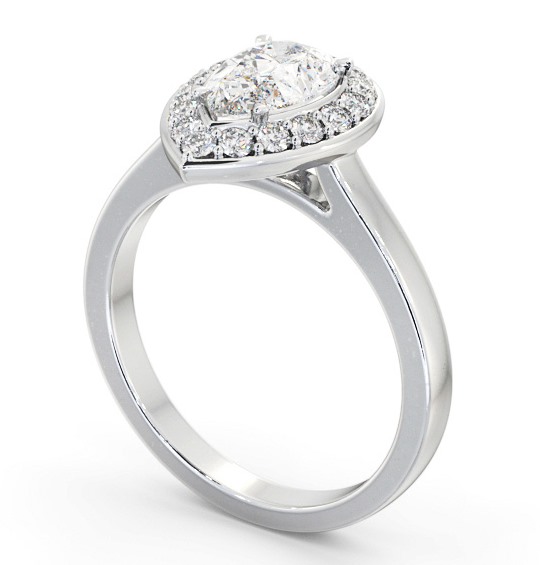 Halo Pear Diamond Engagement Ring 18K White Gold - Kimpton ENPE27_WG_THUMB1