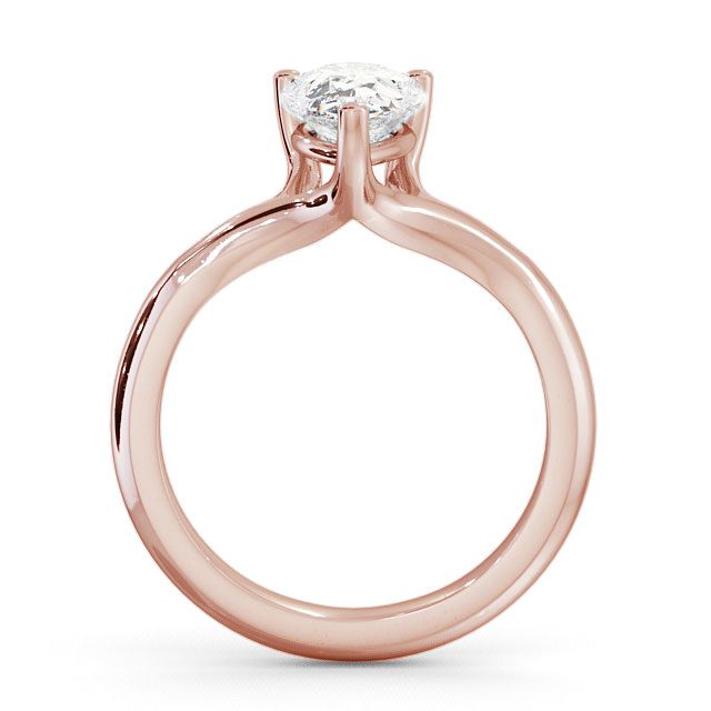 Pear Diamond Engagement Ring 9K Rose Gold Solitaire - Illey ENPE3_RG_UP