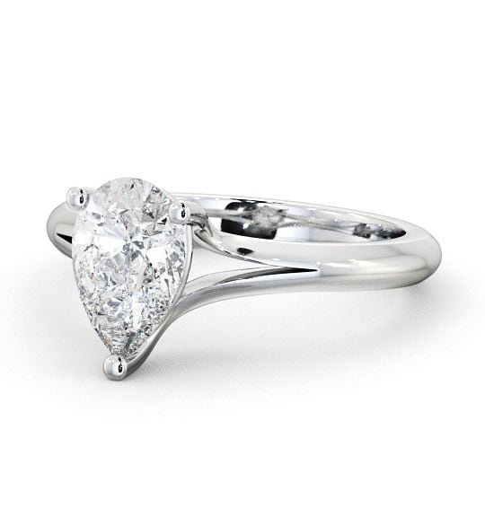  Pear Diamond Engagement Ring 18K White Gold Solitaire - Illey ENPE3_WG_THUMB2 