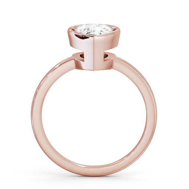Pear Diamond Engagement Ring 9K Rose Gold Solitaire - Birley ENPE5_RG_UP