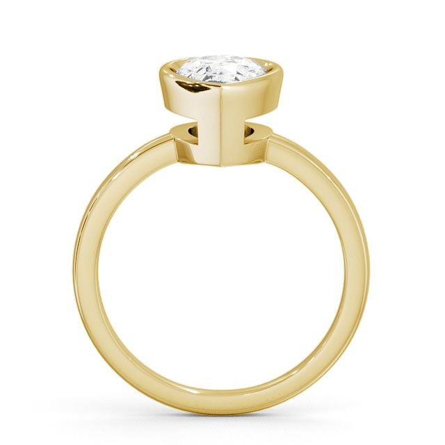 Pear Diamond Engagement Ring 9K Yellow Gold Solitaire - Birley ENPE5_YG_UP