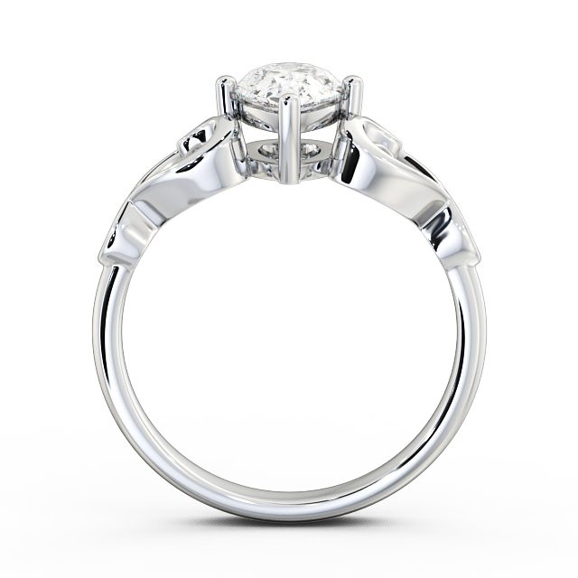 Pear Diamond Engagement Ring 18K White Gold Solitaire - Mia ENPE7_WG_UP