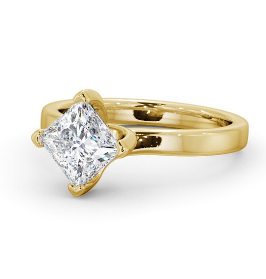  Princess Diamond Engagement Ring 18K Yellow Gold Solitaire - Semley ENPR11_YG_THUMB2 