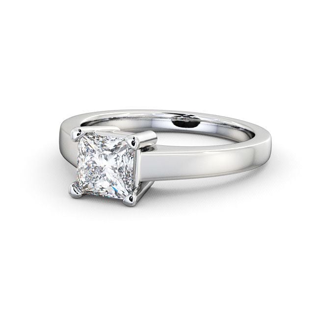 Princess Diamond Engagement Ring Platinum Solitaire - Eyre ENPR12_WG_FLAT