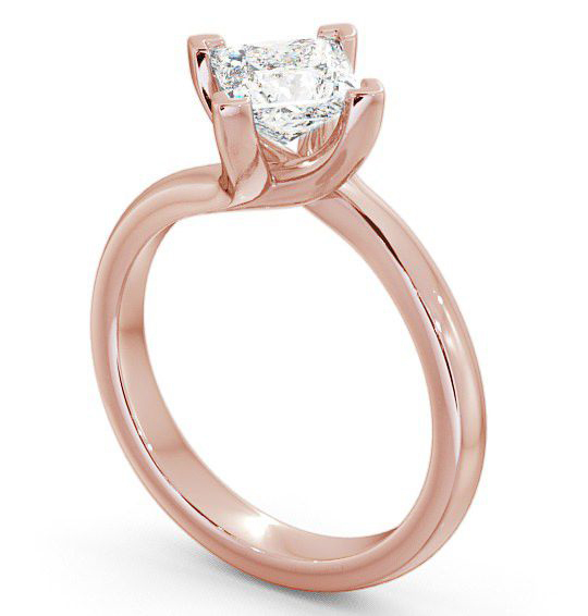 Princess Diamond Engagement Ring 18K Rose Gold Solitaire - Wensley ENPR13_RG_THUMB1