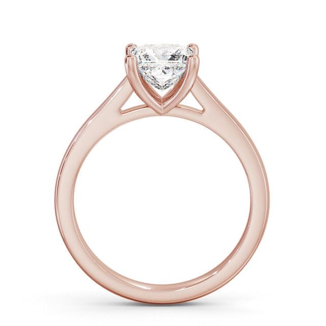 Princess Diamond Engagement Ring 9K Rose Gold Solitaire - Ailsa ENPR14_RG_UP