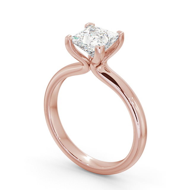 Princess Diamond Engagement Ring 9K Rose Gold Solitaire - Emley ENPR15_RG_SIDE