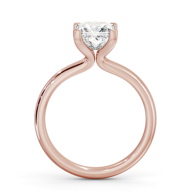 Princess Diamond Engagement Ring 9K Rose Gold Solitaire - Emley ENPR15_RG_UP