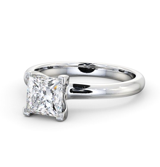  Princess Diamond Engagement Ring 18K White Gold Solitaire - Emley ENPR15_WG_THUMB2 