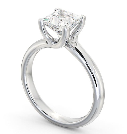  Princess Diamond Engagement Ring 18K White Gold Solitaire - Ryal ENPR16_WG_THUMB1 